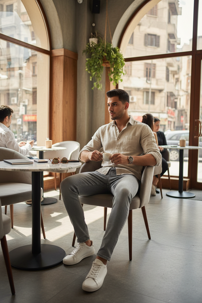جينز سادة رجالي تركي — قطن 95% | مقاسات 30 حتى 50